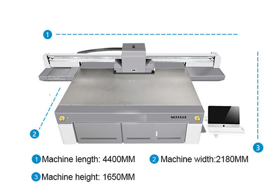เครื่องพิมพ์ UV Flatbed พร้อมโครงสร้างกรอบเหล็กและ LED สังคม UV Ink Compatibility