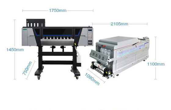 5 สี อัตโนมัติ Capping UV DTF Printer กับ Pre และ Post Media Heaters สําหรับ UV DTF AB Film